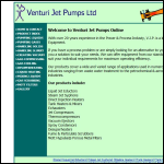 Screen shot of the Venturi Jet Pumps Ltd website.
