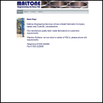 Screen shot of the Maltone Engineering Services Ltd website.