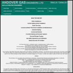Screen shot of the Andover Gas website.