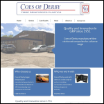 Screen shot of the Coe's (Derby) Ltd website.