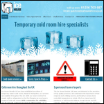 Screen shot of the Ice House Hire & Kool Trailers Hire Ltd website.
