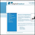 Screen shot of the A & R Digital Readout website.