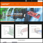 Screen shot of the Vapex website.