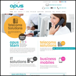 Screen shot of the Opus Telecom Ltd website.