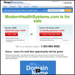 Screen shot of the Modern Health Systems Ltd website.