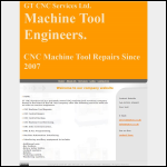 Screen shot of the GT CNC Services Ltd website.