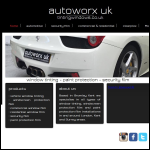 Screen shot of the Autoworx UK website.