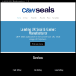 Screen shot of the C & W Seals website.