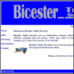 Screen shot of the Bicester Trailers Ltd website.