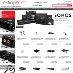 Screen shot of the Lektropacks Ltd website.