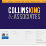 Screen shot of the Collins King Associates Ltd website.