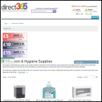 Screen shot of the Direct Hygiene Supplies website.