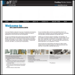 Screen shot of the Air & Liquid Filtration Ltd website.