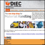 Screen shot of the DtEC Materials Handling Ltd website.