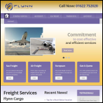 Screen shot of the Flynn Cargo Services Ltd website.
