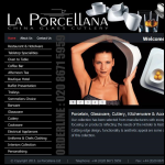 Screen shot of the La Porcellana Tableware International website.
