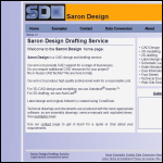 Screen shot of the Saron Design Drafting Service website.