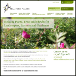 Screen shot of the Mill Farm Trees website.