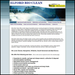 Screen shot of the Elford Bio Clean - Biohazard Cleaning website.