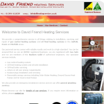 Screen shot of the David Friend Oil Heating Services website.