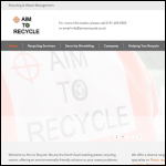 Screen shot of the AIM to Recycle website.