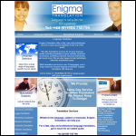 Screen shot of the Enigma Translation Ltd website.