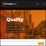 Screen shot of the Omega Geomatics website.