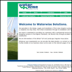 Screen shot of the Waterwise Solutions website.