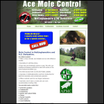 Screen shot of the Ace Mole Control website.
