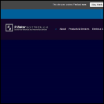 Screen shot of the R Baker (Electrical) Ltd website.
