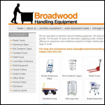 Screen shot of the Broadwood Handling Equipment Ltd website.
