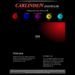 Screen shot of the Carlinden Events Ltd website.