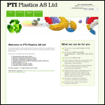 Screen shot of the PTI Plastics Ltd website.