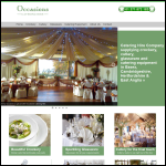 Screen shot of the Occasions Catering Hire website.