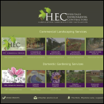 Screen shot of the Heritage Environmental Contractors Ltd website.