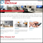 Screen shot of the MPB Electrical website.