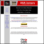 Screen shot of the AAA Joinery website.