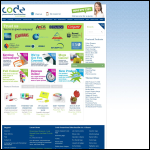 Screen shot of the Code Promotional Merchandise website.
