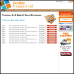 Screen shot of the Kendon Flexocare Ltd website.