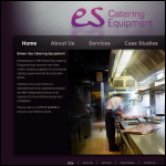 Screen shot of the E S Catering Equipment website.