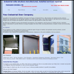 Screen shot of the Paragon Door Systems Ltd website.
