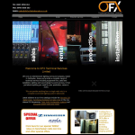 Screen shot of the Ovation Production Services Ltd website.