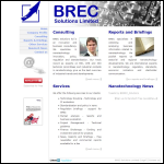 Screen shot of the BREC Solutions Ltd website.