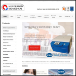Screen shot of the Henderson Biomedical Ltd website.