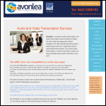 Screen shot of the Avonlea Services Ltd website.