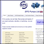 Screen shot of the European Pump Services Ltd website.