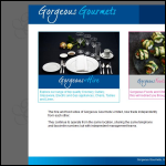 Screen shot of the Gorgeous Gourmets website.