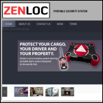Screen shot of the Zenloc Security Systems Ltd website.