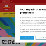Screen shot of the Royal Mail - Door to Door website.