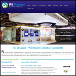 Screen shot of the RS Displays & Exhibitions Ltd website.